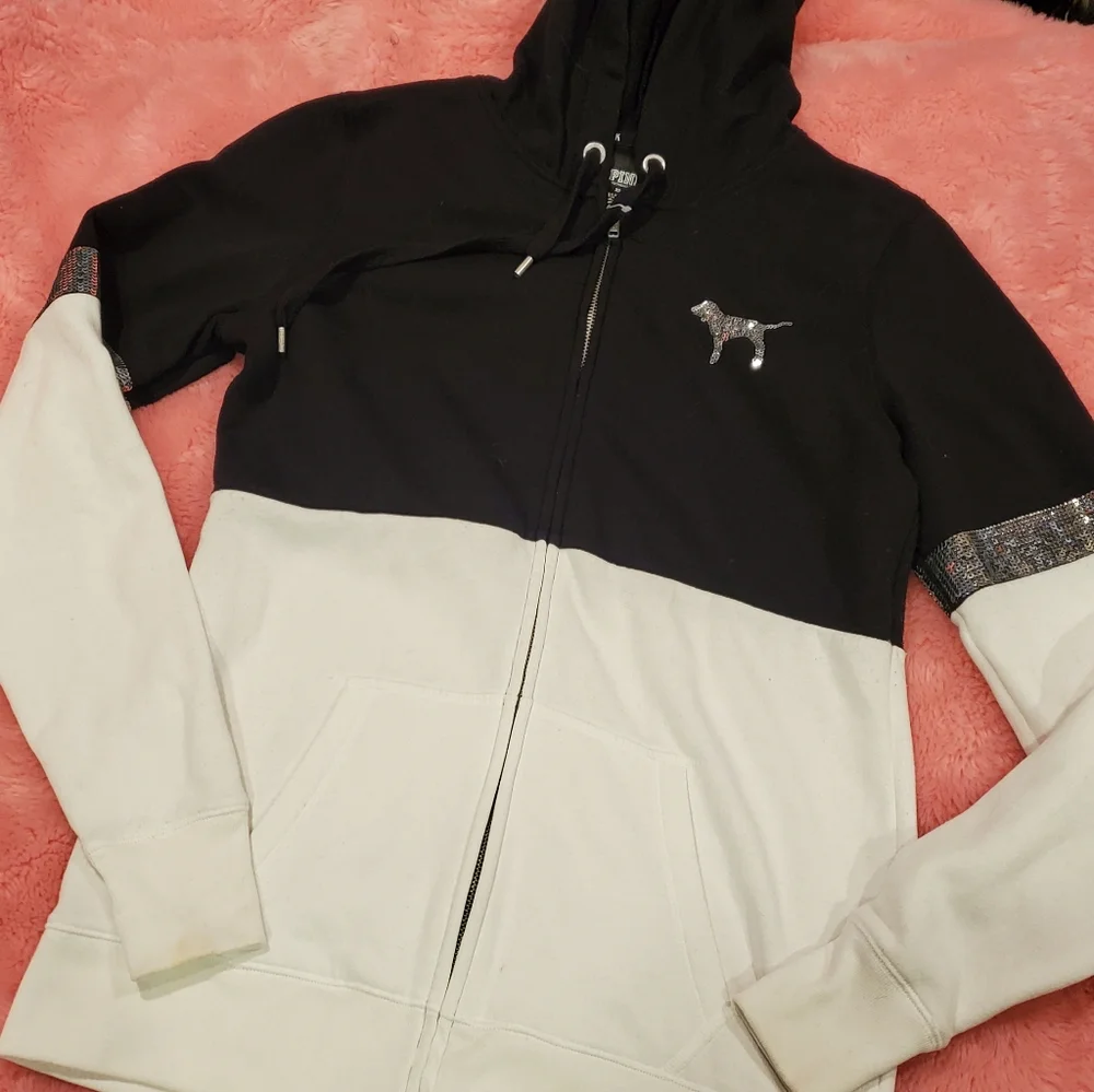 VS PINK sequin zip up - Picture 6 of 14